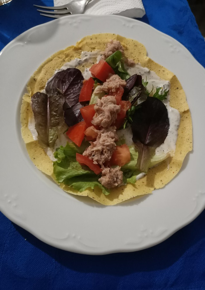 Una foto de Crepes de harina de garbanzo