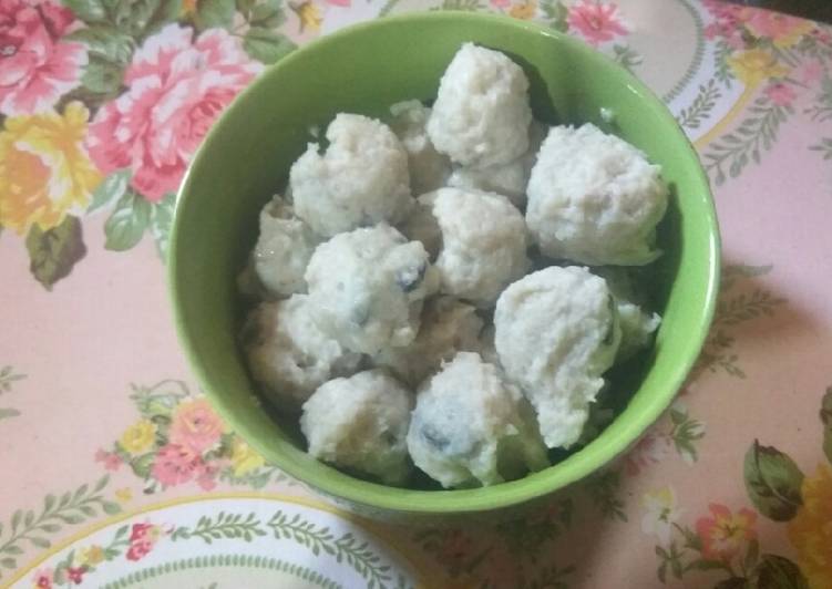 Resep Bakso ikan gabus+ayam no MSG yang Lezat Sekali