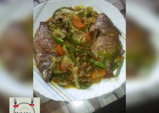 Step-by-Step Guide to Make Speedy Fried fish vegetable soup recipe by Khabs kitchen