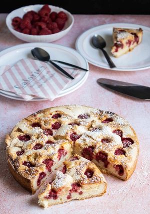 Une photo de Gâteau léger à la framboise