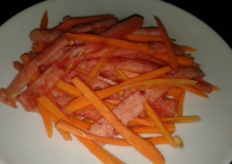 How to Prepare Favorite Water melon and carrot salad