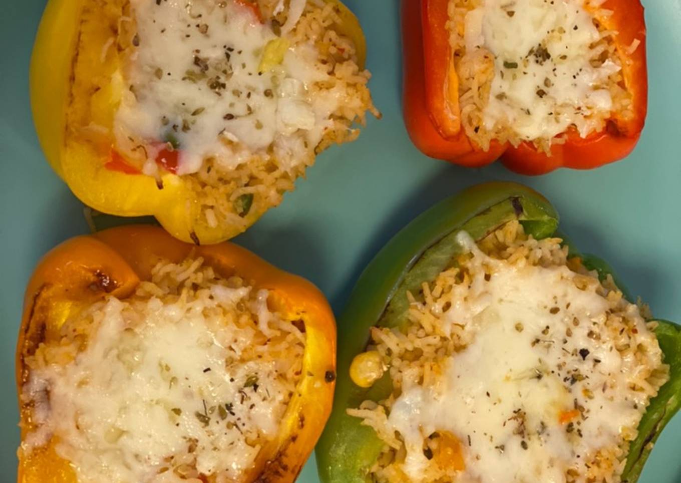 Stuffed bell pepper - veg Mexican rice