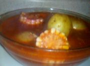 Una foto de calabaza chayote elote