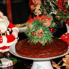 A picture of Chocolate Christmas Fruit Cake.