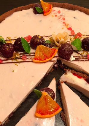 عکسی از دستور تارت شکلاتی آلبالو 🍒