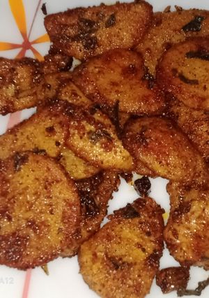 A picture of Arbi dry recipe.