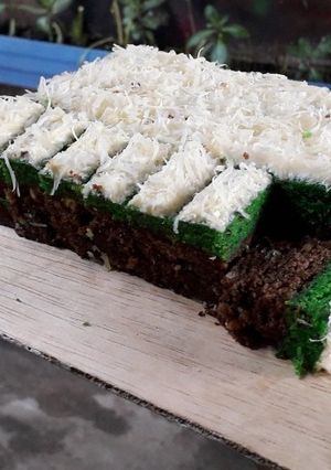 Foto resep "Brownies Coklat Pandan Pisang"