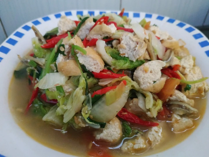 Cara Gampang Membuat Resep 120. Tumis Bayam, Sawi Putih, dan Tahu yang Sempurna Anti Ribet, Bisa Manjain Lidah