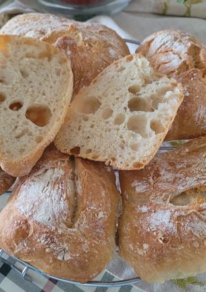 Una foto de Pan de chapata sin amasar, muy fácil y riquísima
