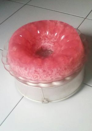 Foto resep Puding karang merah sederhana