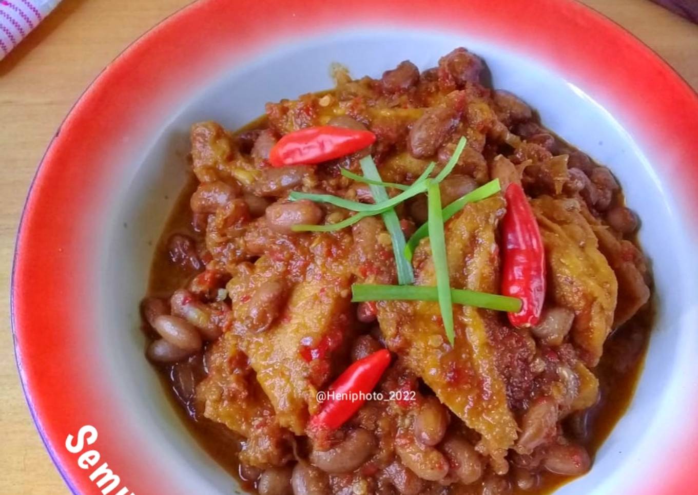 Semur Pedas Tahu Dan Kacang Merah