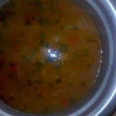A picture of Fish stew soup.