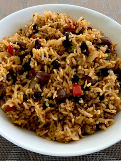 A picture of Mexican Rice with Beans.