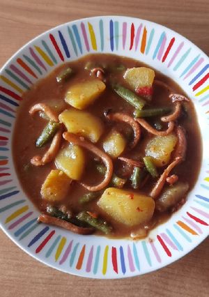 Una foto de Rejos de potón con patatas