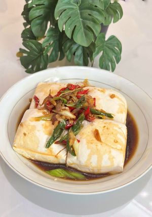 Foto resep Tahu Kukus Siram Kuah Kecap