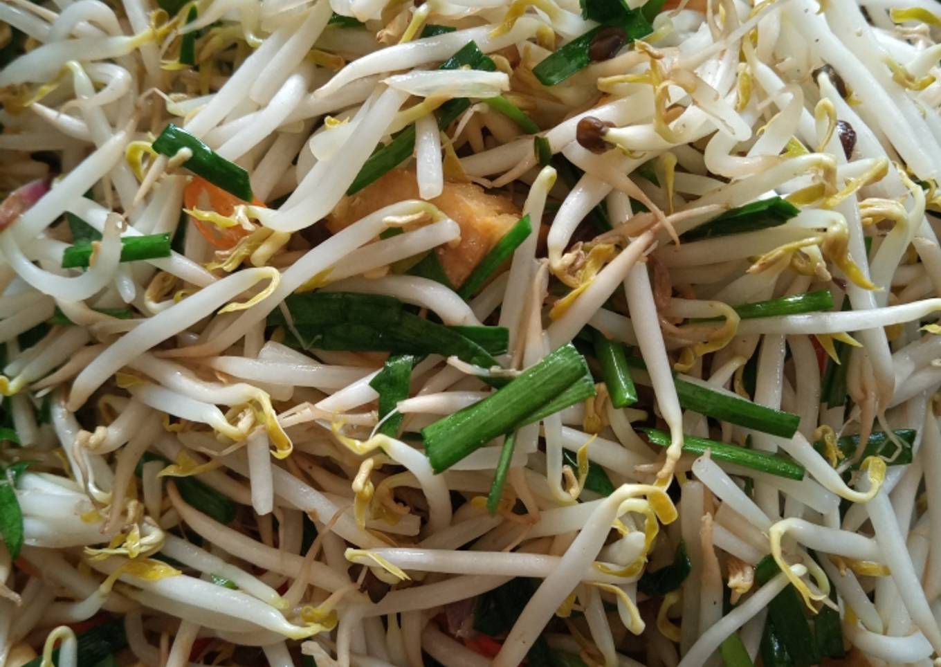 Tumis tauge, tahu dan kucai