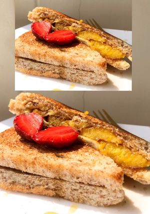 Foto resep Banana Sandwich Simple dan Mudah