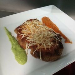 A picture of Chicken parmigiana.
