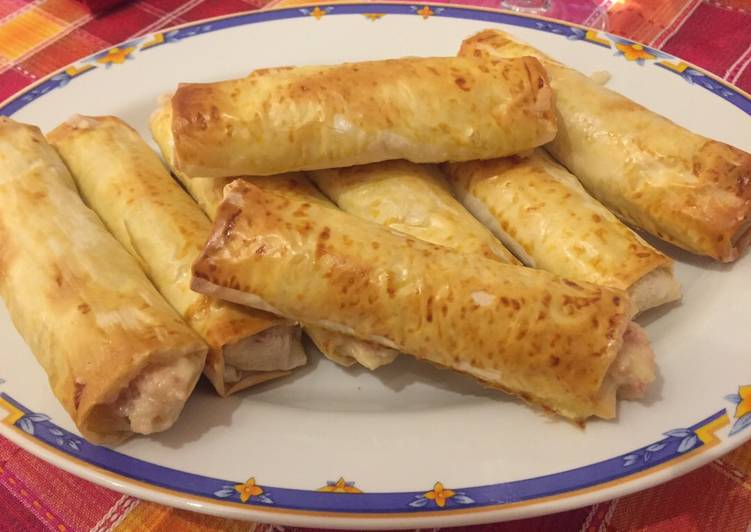 Involtini cavolfiore e speck di pasta fillo