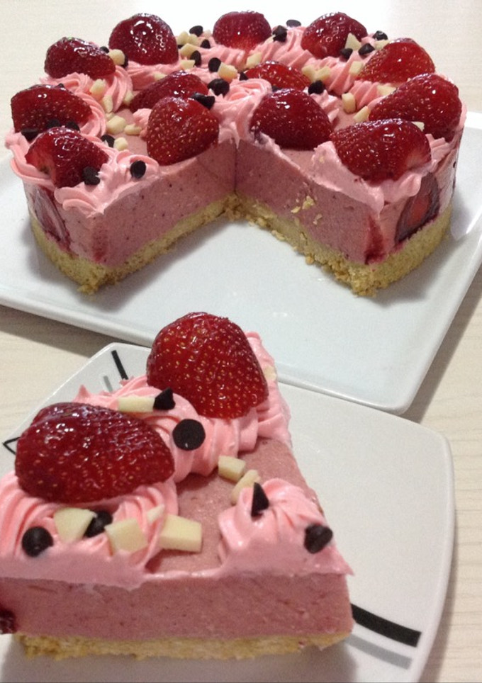 Una foto de Tarta Mousse de Frutilla