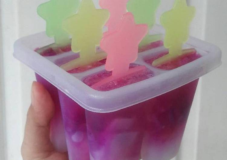 Bahan Dragon fruit stick ice | Cara Bikin Dragon fruit stick ice Yang Menggugah Selera