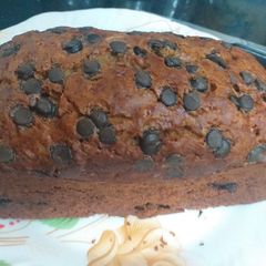 A picture of Banana bread without oven.