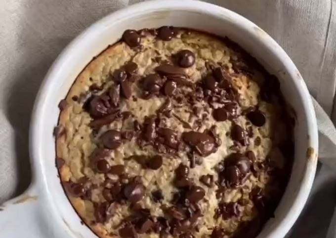 Recipe of Iconic Cookie dough baked oats for Healthy Food
