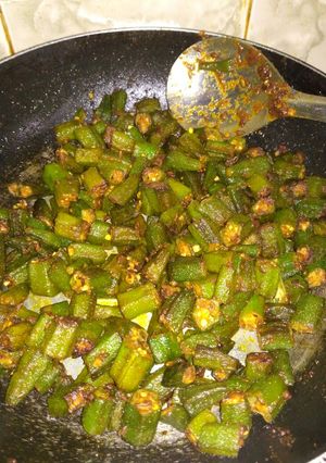 A picture of Bhindi fry.