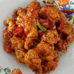 A picture of Ikan tuna asam pedas manis.