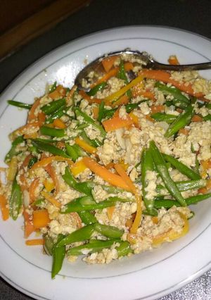 Foto resep Oseng buncis wortel telur orak arik