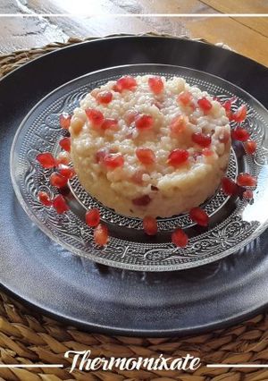 Una foto de Risotto con cava y granada con Thermomix