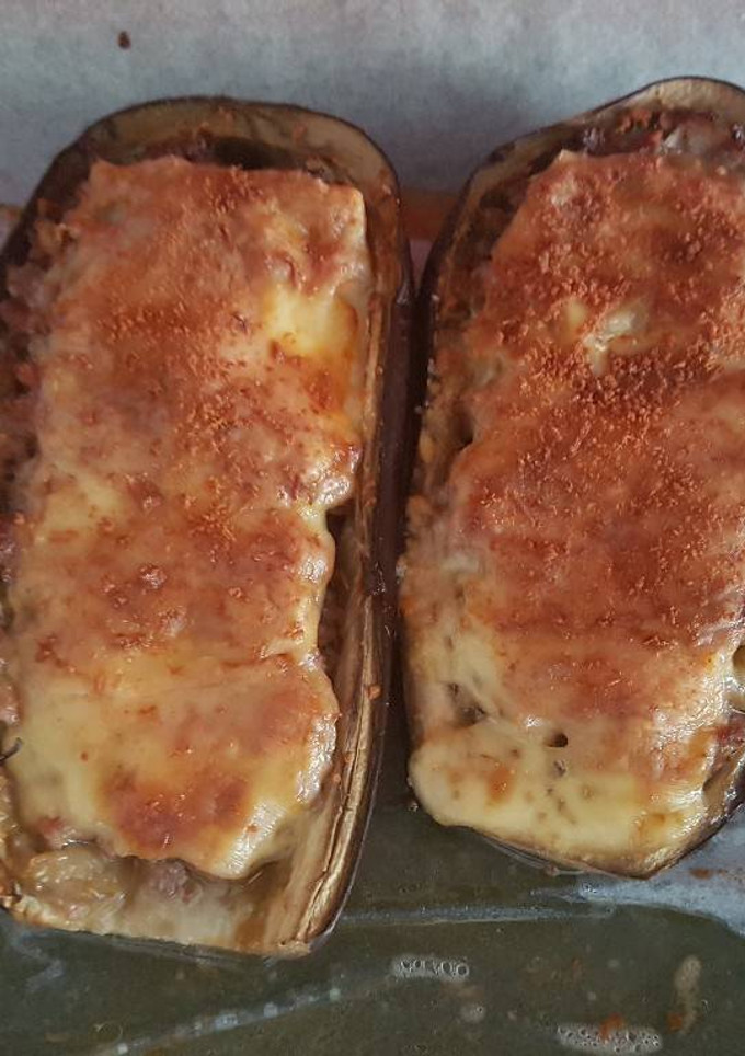 Una foto de Brenjenas rellenas de carne