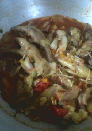 Foto resep Tumis Ceker Pedas + Sayuran