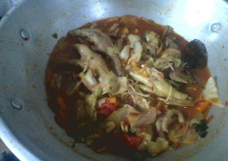 Tumis Ceker Pedas + Sayuran