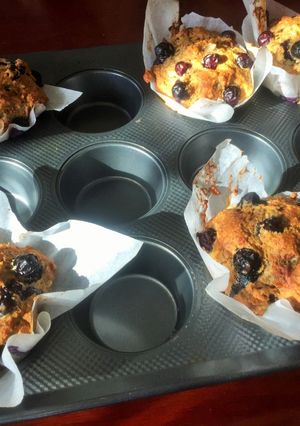 A picture of Banana Blueberry Muffin (Vegan).