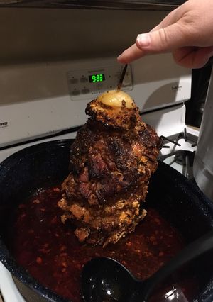 Una foto de Trompo de Carne al Pastor