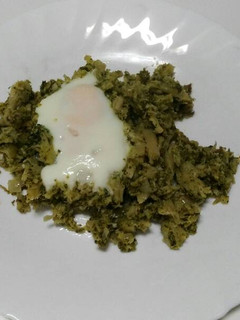 Una foto de Brócoli con huevos