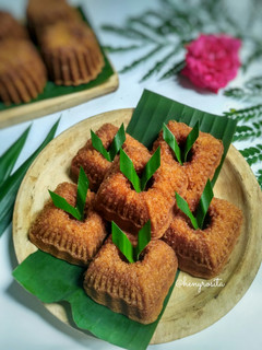 Foto resep Kue Sakura / Bolu Karamel Kukus