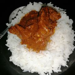 Stewed beef with rice A picture of Stewed beef with rice.