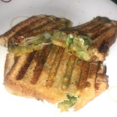 A picture of Veg cheese grill sandwich Club sandwich.