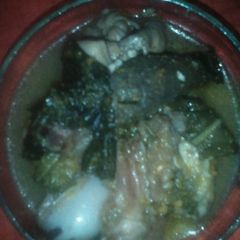 A picture of Ogufe pepper soup.
