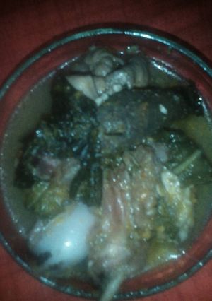 A picture of Ogufe pepper soup.