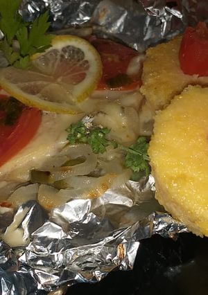 Una foto de Pescado en papillote