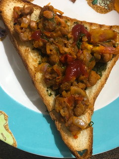A picture of Rajma on Toast.