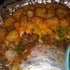 A picture of Tater tot shepard's pie.