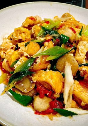 Foto resep Tumis Tahu Kuning Bakso Ayam Saus Tiram