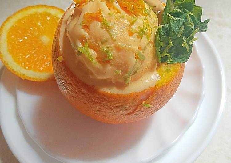 Homemade orange creamsicle ice cream Homemade orange creamsicle ice cream