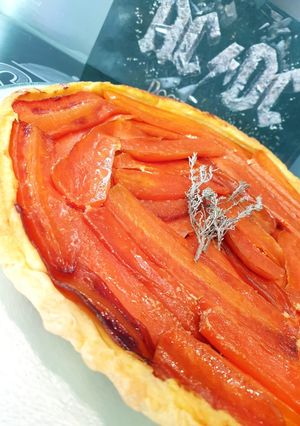 Une photo de Tarte tatin aux carottes et fromage de chèvre