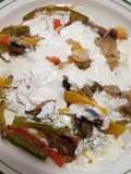 Alambre vegetariano con amaranto y queso