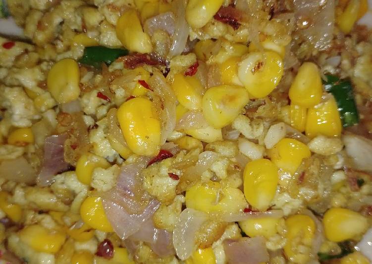 এগ সুইটকর্ন ভাজি(egg sweetcorn vaji racipe in bengali)